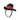 Mini Black Cowboy Hat Headband Red Paisley Bandana Trim Unisex Costume Accessory