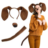 Unisex-Adult Puppy Dog Ears Headband Nose and Tail Costume Accessory Kit