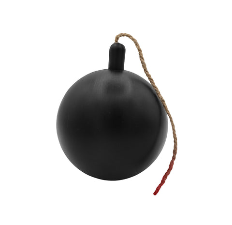 Plastic Black Fake Round Cartoon Bomb Prop Pretend Halloween Costume Accessory