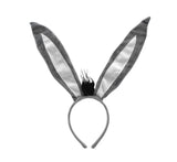 Adult Cosplay Animal Gray Jumbo Donkey Ears Headband Tail Nose Farm Costume Accessory Set