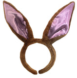 Costume Accessory Set Bunny Rabbit Ears, Nose and Tail, Brown, One Size