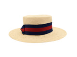 Adult Skimmer Hat Gatsby Straw Braid Boater Roaring Barbershop Costume Accessory