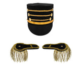 Adult Drummer Boy Toy Soldier Hat Shoulder Epaulettes Costume Accessory