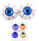 Fake Light Up Moving Wobbly Blue Eyeball Gravity Eyes Set Halloween Cosplay Prop