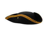 Nicky Bigs Novelties Adult Colonial Tricorn Pirate Hat - 3 Cornered Cocked Cap For Cosplay Halloween Costume Accessory