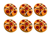 6pc Pizza Hat Set Silly Food Party Plush Cap Novelty Halloween Costume Accessory