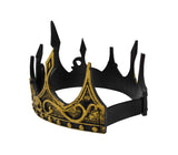 Adult Gold Foam Medieval King Crown Queen Adjustable Halloween Costume Accessory