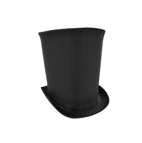 Adult Extra Tall Black Top Hat Satin Victorian Cap Halloween Costume Accessory