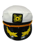 Adult Captain's Yacht Sailors Hat - Boating Snapback Adjustable Sea Admiral Cap Navy Costume Accessory