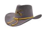 Mens Civil War Officer Cavalry Cowboy Western Hat Soldier Cap Costume Accessory