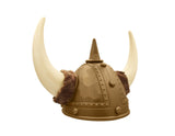 Adult Nordic Viking Barbarian Helmet with Faux Fur Horns Costume Accessory