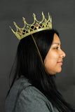 Adult Gold Royal Queen Princess Medieval Crown Tiara Cosplay Costume Headpiece