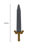 2 Pack Plastic Roman Pirate Short Sword & Sheath Prop Medieval Costume Accessory