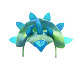 Adult Triceratops Dragon 3 Horn Dinosaur Headband Tail Costume Accessory Set