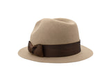 Adult Mens Tan Felt Fedora Inspector Detective Hat Roaring Gangster Costume Cap