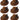 Nicky Bigs Novelties Set of 6 Adult Brown Oktoberfest Hat German Alpine Hats Lederhosen Costume Cap Faux Wool Felt Fedora With Feather Adjustable Size