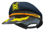 Adult Captain's Yacht Sailors Hat - Boating Snapback Adjustable Sea Admiral Cap Navy Costume Accessory