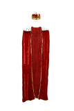 Unisex Adult Royal King Queen Velveteen Robe and Jeweled Crown Costume Accessory Set