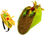 Adult Jumbo Taco Hat Mini Taco Headband Couples Friends Costume Accessory Set