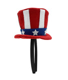 4th of July Mini Uncle Sam USA Patriotic Top Hat On Headband Costume Accessory