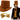 Nicky Bigs Novelties Brown Steampunk Top Hat and Bowtie Set for Men and Women Felt Costume Magician Hat with Satin Band Formal Tuxedo, Mad Hatter, Circus, or Halloween Party Accessory Set