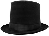 Wool Felt Costume Top Hat - Deluxe High Crown Tall Top Hat for Adults - Dress Up Accessory for Roaring 20s Party, Magician, Circus Ringmaster, Steampunk & Victorian Era Costumes