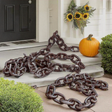 Jumbo Plastic Fake Rusty Chain Link Prop Halloween Haunted House Decor