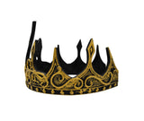 Adult Gold Foam Medieval King Crown Queen Adjustable Halloween Costume Accessory