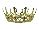 Adult Royal King And Queen Crowns Queen Regal Jeweled Gold Crowns Hat Halloween Wiseman Costume Accessory