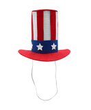 Mini Felt Patriotic Tall Uncle Sam USA Top Hat 4th of July Costume Accessory