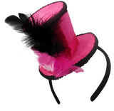 Women's Pink Fake Flamingo Mini Hat Headband Fascinator Mardi Gras Costume Accessory