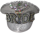 Iridescent Bride Captain Hat Bride To Be Sash Wedding Bachelorette Accessory