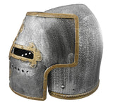 Nicky Bigs Novelties Child Boys Medieval Knight Helmet Costume - Templar Crusader Headwear Accessory With Folding Face Mask