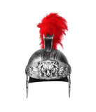 Medieval Knight Roman Helmet with Faux Feathers And Spear Prop Legion Centurion Gladiator Costume Warrior Accessories