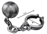 Adult Ball and Chain Leg Shackle Convict Prisoner Inmate Costume Accessory Prop