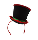 Mini Snowman Caroler Top Hat Headband Christmas Mistletoe Holly Berries Costume