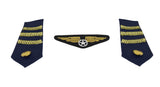 Airline Pilot Costume Accessory Set, Blue Gold, One Size