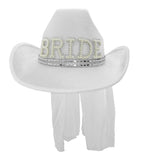 Nicky Bigs Novelties Western Bride to Be Cowgirl Hat With Veil - Bachelorette Party Supplies, One Size