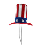 Mini Felt Patriotic Tall Uncle Sam USA Top Hat 4th of July Costume Accessory