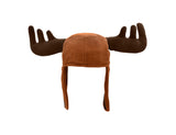 Adult Funny Brown Moose Hat Head Antlers Eyes Reindeer Animal Costume Accessory