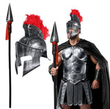 Medieval Knight Greek Spartan Helmet And Spear Prop Roman Gladiator Costume Warrior Accessories