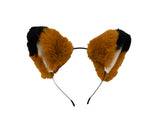 Adult Fluffy Fox Headband Ears Tail Set Cosplay Animal Costume Accessory