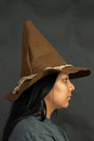 Adult Scarecrow Hat Deluxe Felt Oktoberfest Wizard Witch Hillbilly Hat Costume