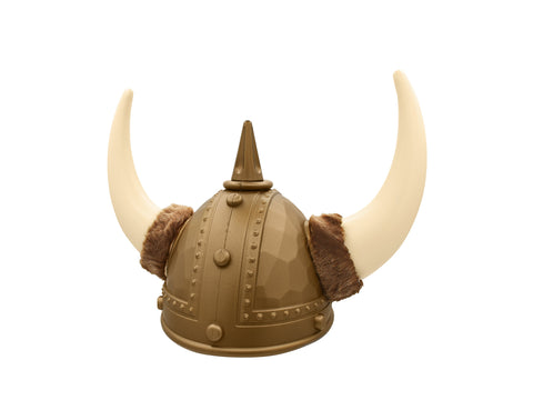 Adult Nordic Viking Barbarian Helmet with Faux Fur Horns Costume Accessory