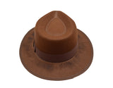 Burned Tattered Brown Fedora Hat Horror Scary Nightmare Dream Costume Accessory