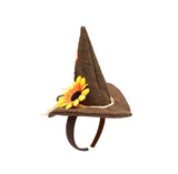 Unisex Adults Mini Scarecrow Hat On Headband Flower Halloween Costume Accessory