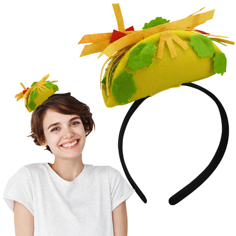 Nicky Bigs Novelties Unisex Adult Mini Taco Headband Costume Accessory, Multi-Color, One Size