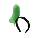 Adult Fun Mini Pickle Hat Cucumber Headband Novelty Food Hat Vendor Costume