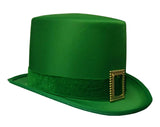 St. Patrick's Day Leprechaun Green Satin Top Hat Adult Costume Cap 12 Pack Set