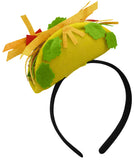 Adult Jumbo Taco Hat Mini Taco Headband Couples Friends Costume Accessory Set